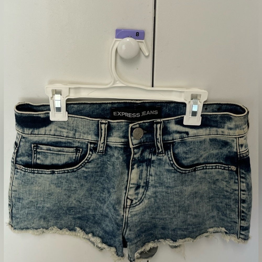 EXPRESS jean shorts- dark blue women size 4